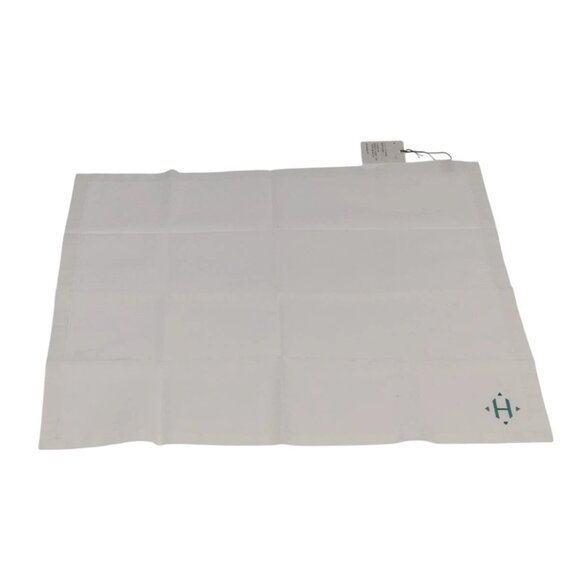 HERMES Handkerchief Cotton White Auth 101161 - Picture 1 of 10